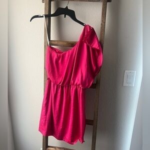Women’s - one shoulder hot pink dress size small